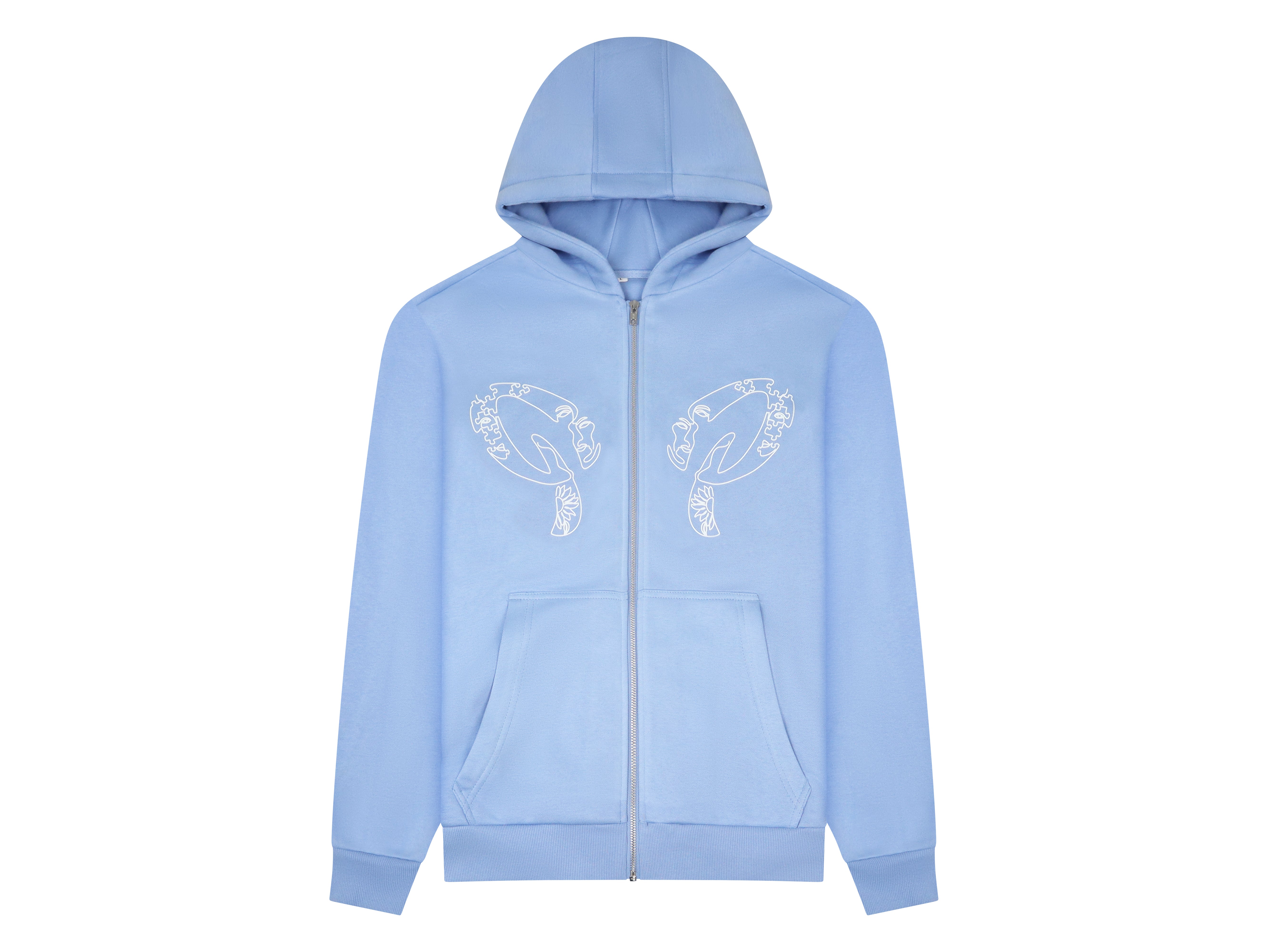 'Line Art' Zip Hoodie