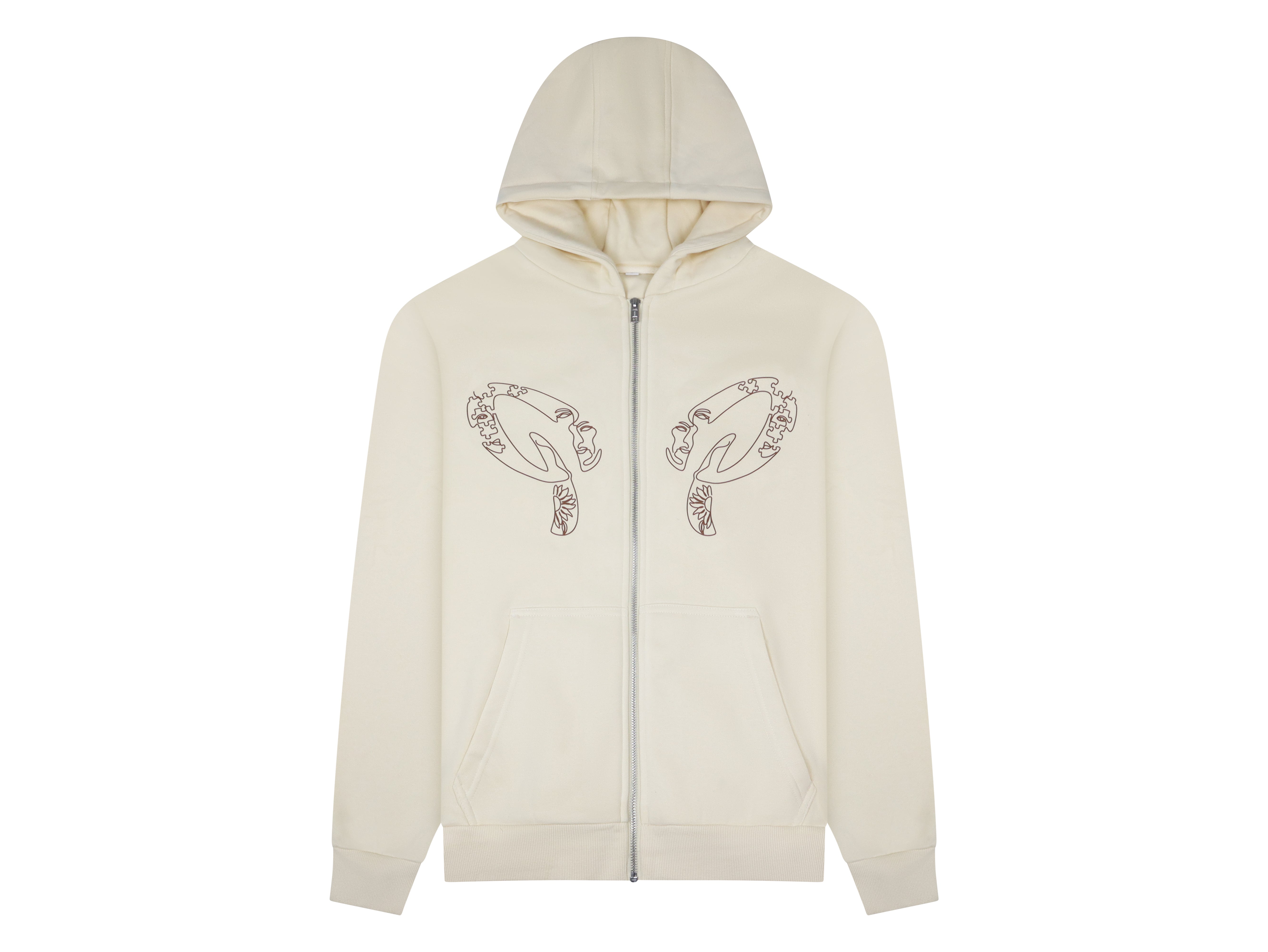'Line Art' Zip Hoodie