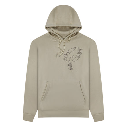 Embroidered 'Line Art' Hoodie