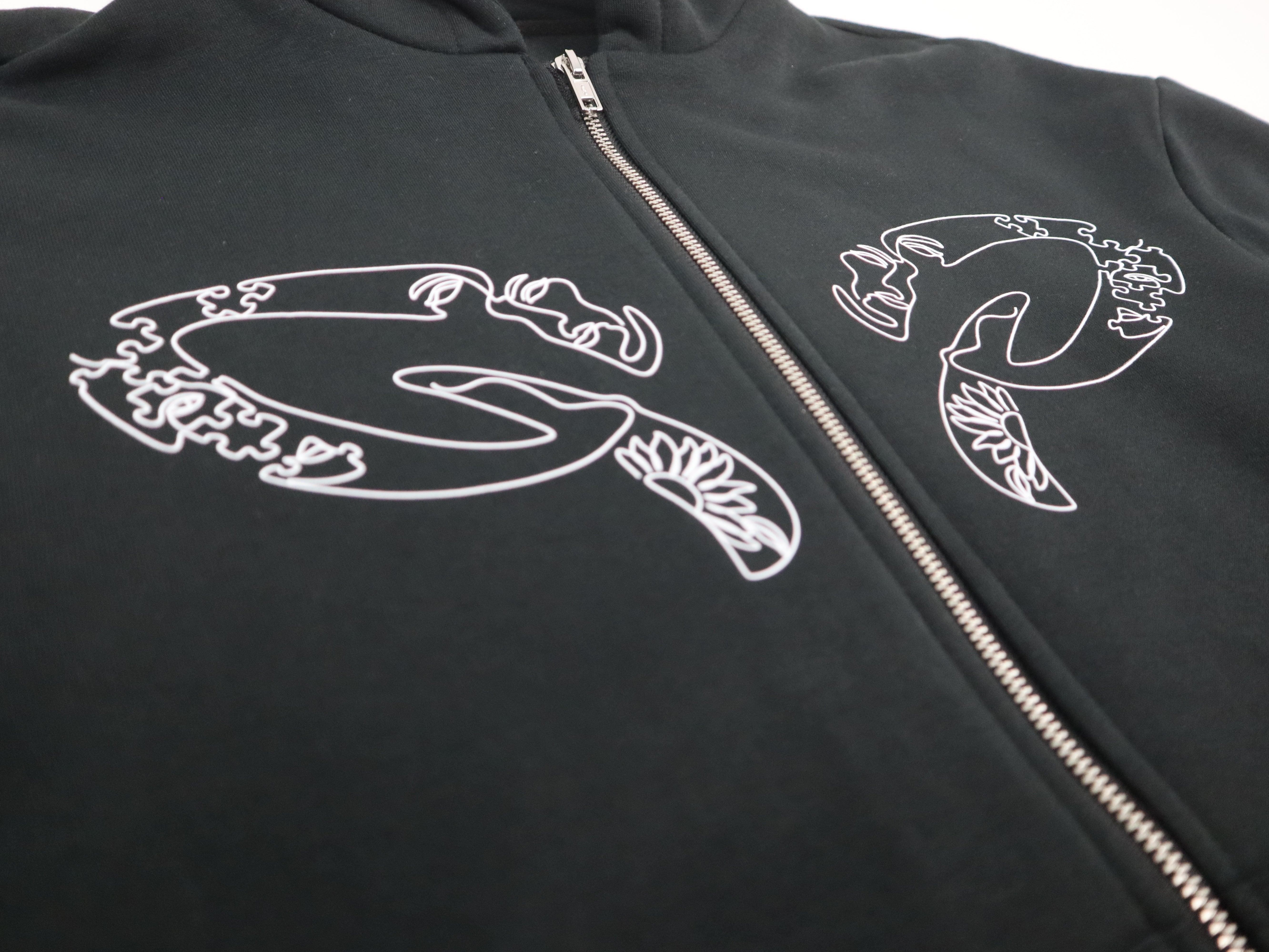 'Line Art' Zip Hoodie